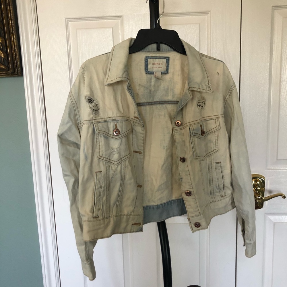 FOREVER 21 Acid washed Jean Jacket